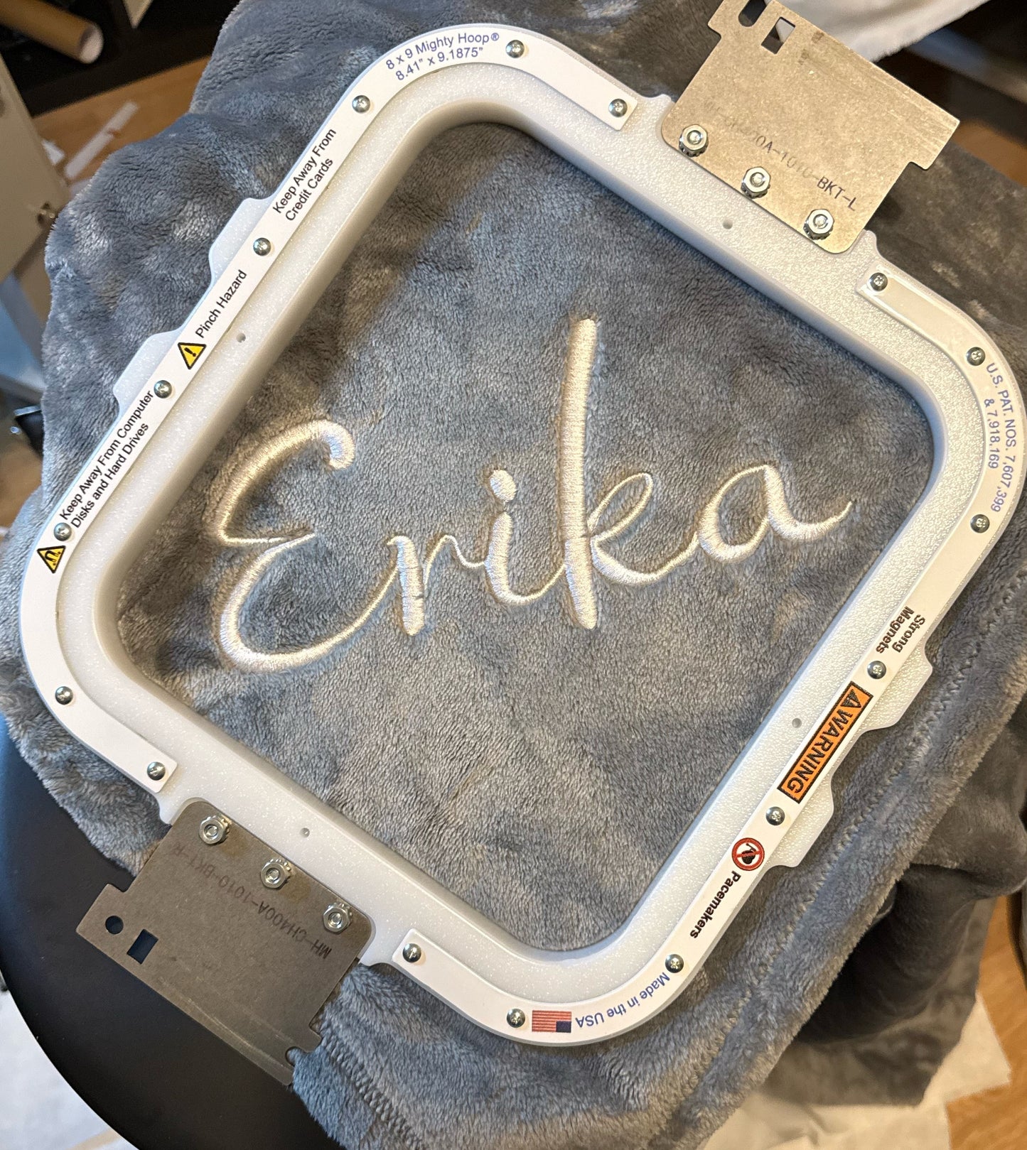 Custom Embroidered Fleece Blanket – Text Personalization