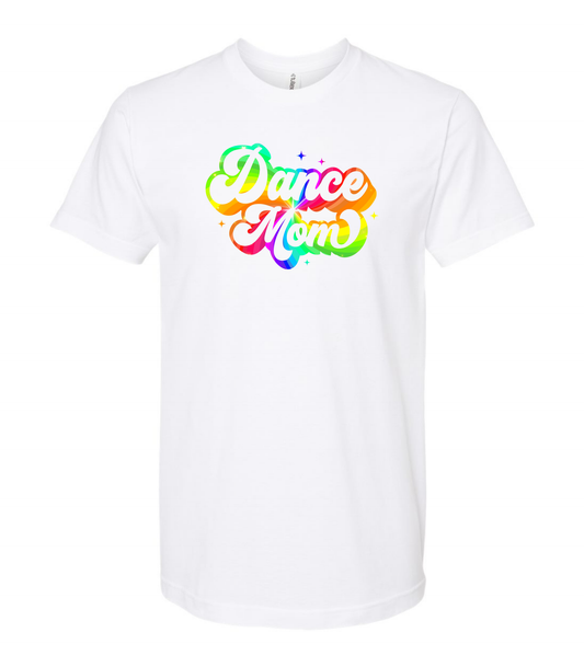 Retro Dance Mom Rainbow Graphic Tee