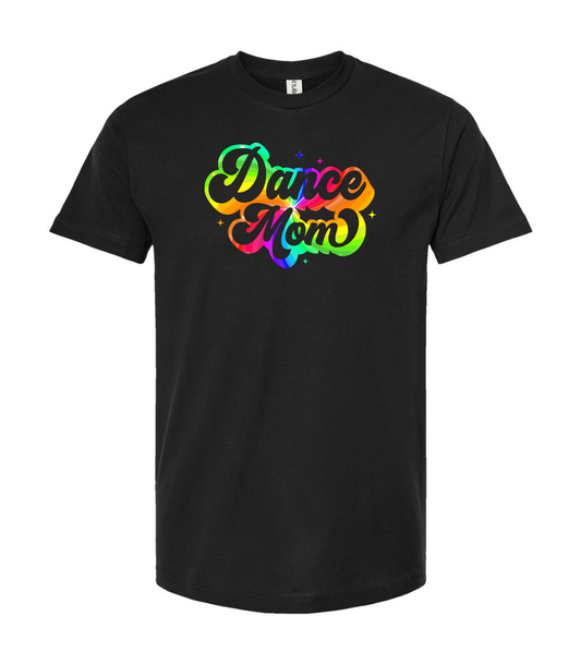 Retro Dance Mom Rainbow Graphic Tee